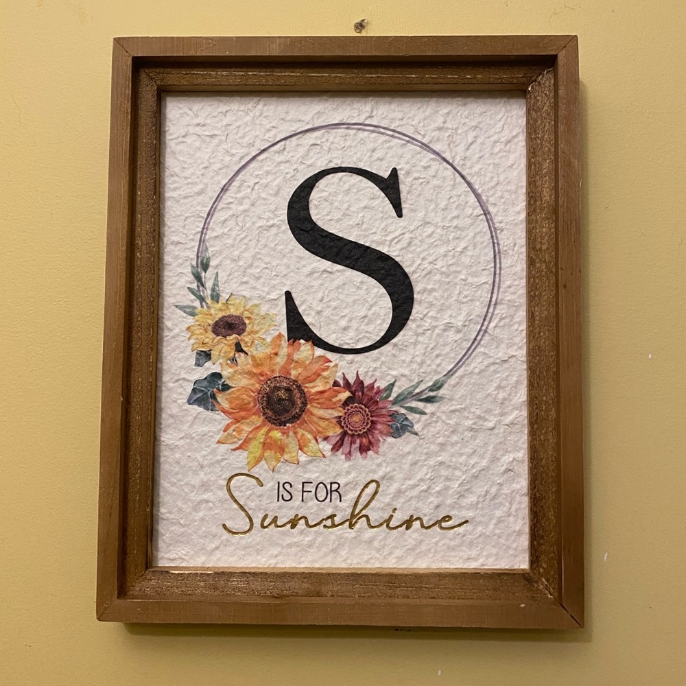 ☀️NEW Ashland Fall Wall Art Decor S is For Sunshine Farmhouse Style